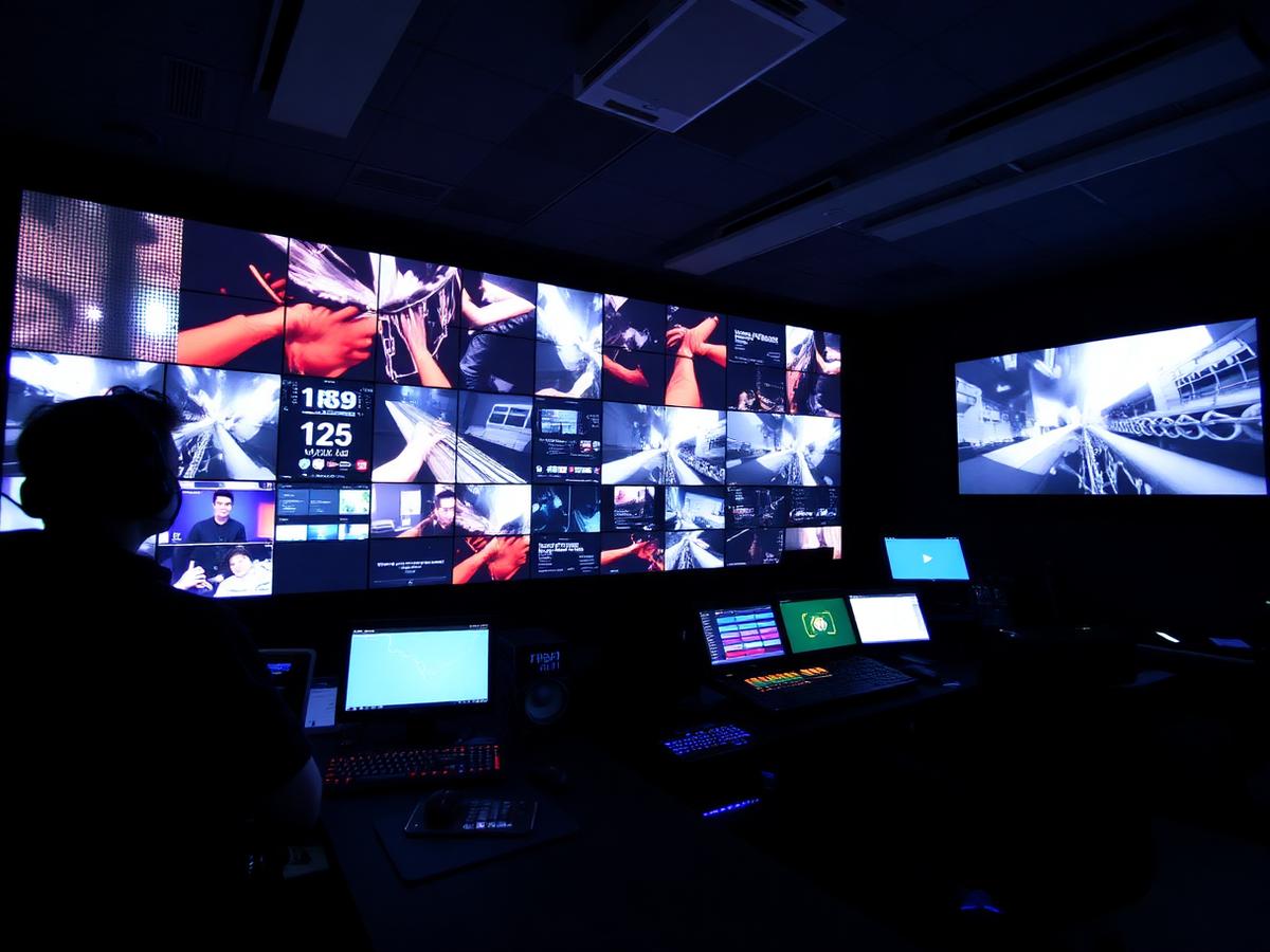 Control room LED video wall